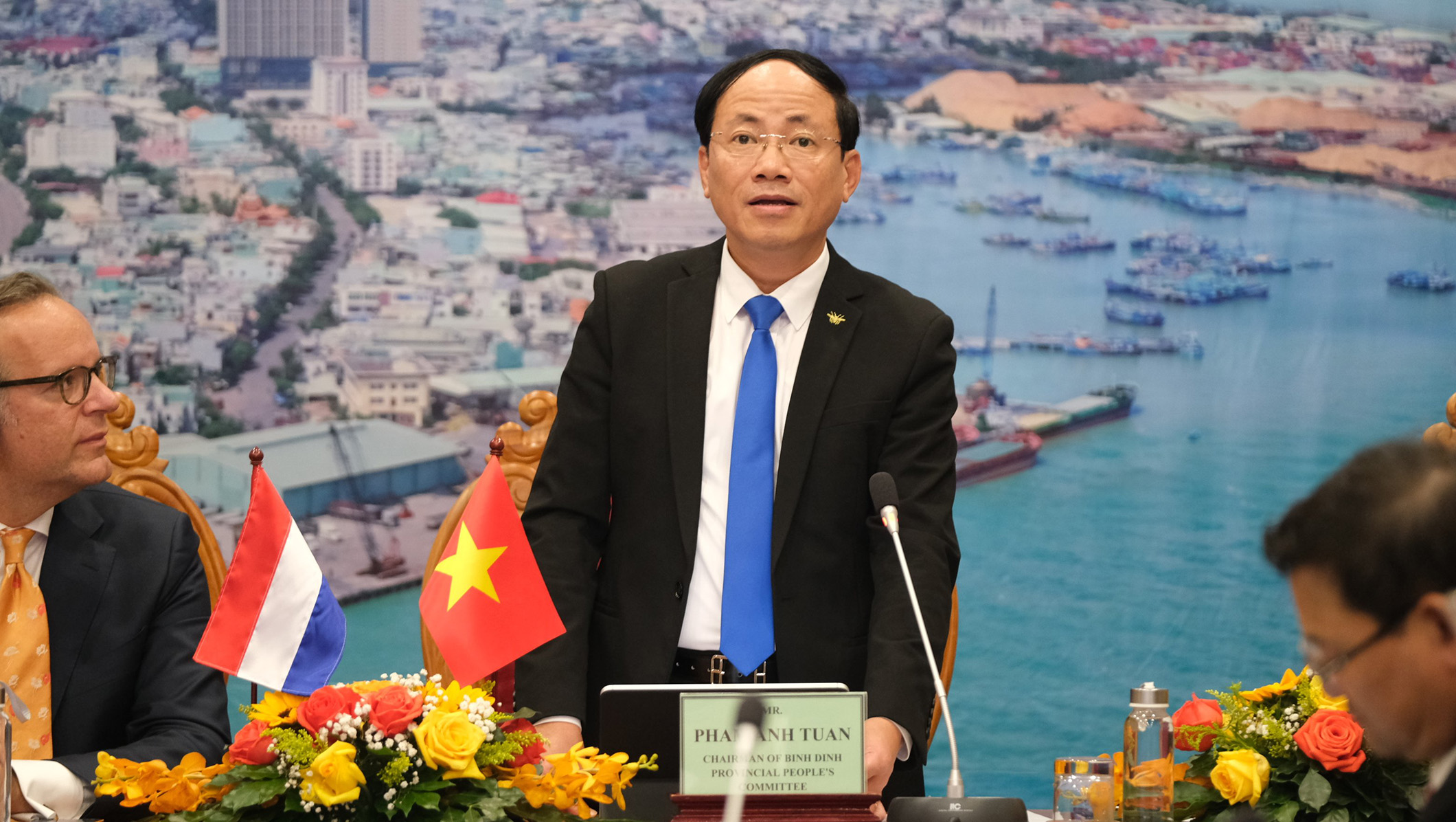 Đồng chí Phạm Anh Tuấn – Chủ tịch UBND tỉnh Bình Định phát biểu khai mạc hội nghị.
